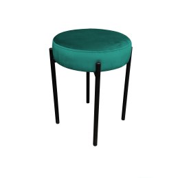 Taboret DIOR stelaż metalowy tkanina Welur