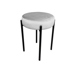 Taboret DIOR stelaż metalowy tkanina Welur