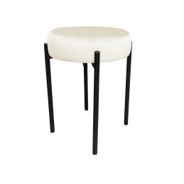 Taboret DIOR stelaż metalowy tkanina Welur