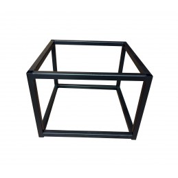 Pufa CHESTERFIELD LOFT MG19 czarna – Velvet i czarny stelaż