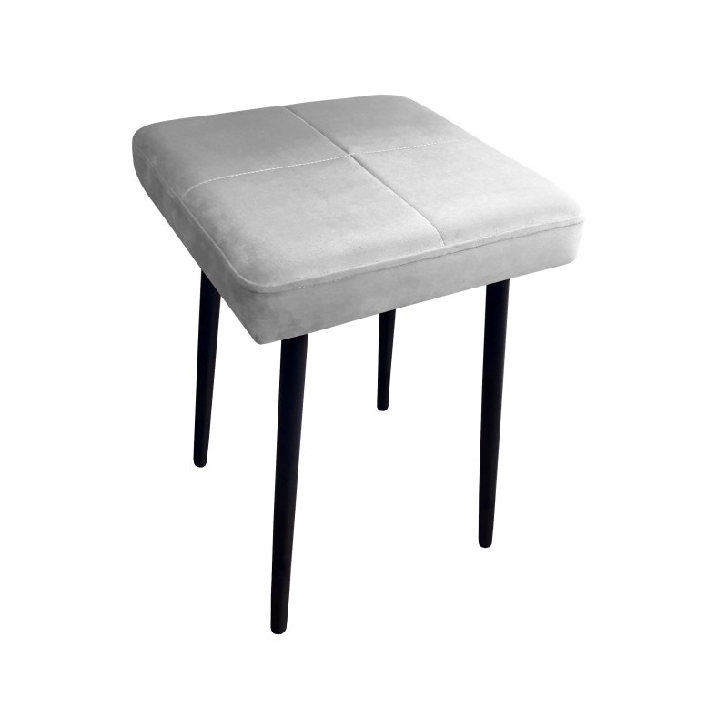 Taboret MAX tkanina Welur stelaż metalowy STOŁEK LOFT