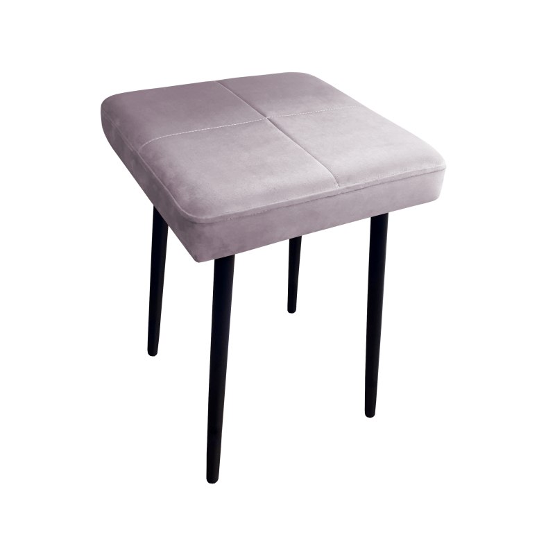 Taboret MAX tkanina Welur stelaż metalowy STOŁEK LOFT