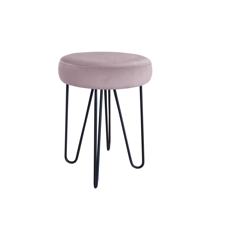 Taboret Venus tkanina Welur stelaż metalowy STOŁEK LOFT