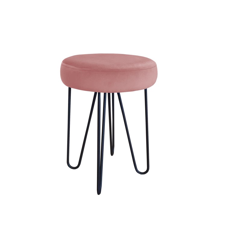 Taboret Venus tkanina Welur stelaż metalowy STOŁEK LOFT