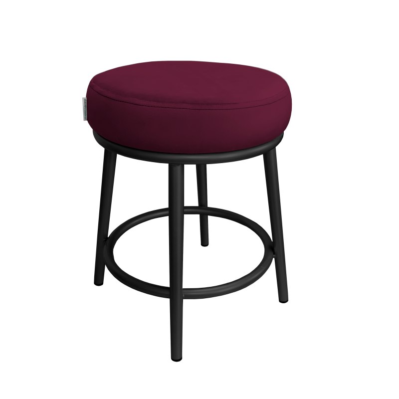 Taboret Ben tkanina Welur stelaż metalowy STOŁEK LOFT