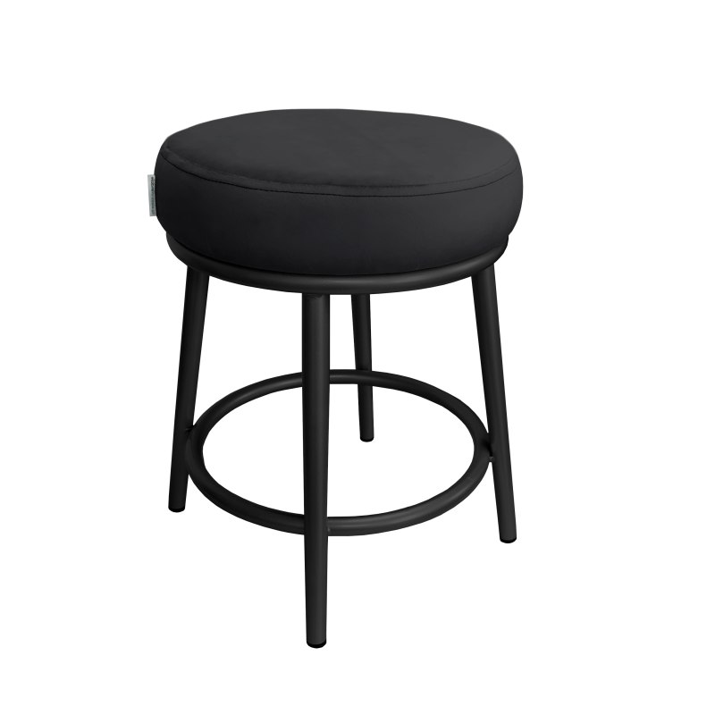 Taboret Ben tkanina Welur stelaż metalowy STOŁEK LOFT