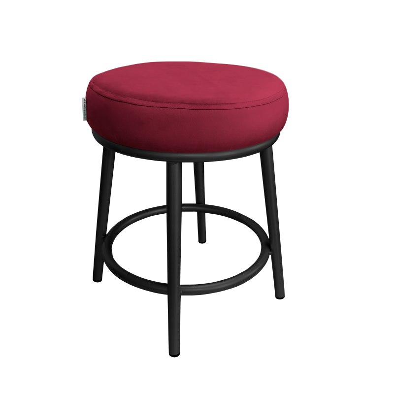 Taboret Ben tkanina Welur stelaż metalowy STOŁEK LOFT