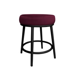 Taboret Ben tkanina Welur stelaż metalowy STOŁEK LOFT