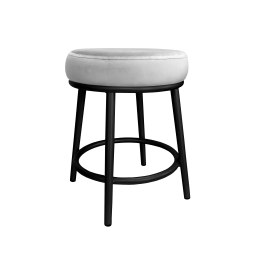 Taboret Ben tkanina Welur stelaż metalowy STOŁEK LOFT