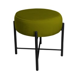 Taboret Pola tkanina Welur stelaż metalowy STOŁEK LOFT