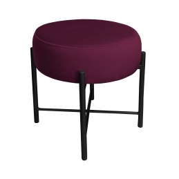 Taboret Pola tkanina Welur stelaż metalowy STOŁEK LOFT