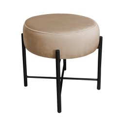 Taboret Pola tkanina Welur stelaż metalowy STOŁEK LOFT