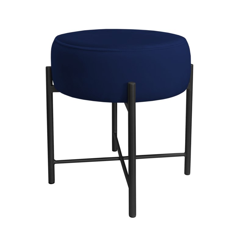 Taboret Pola tkanina Welur stelaż metalowy STOŁEK LOFT