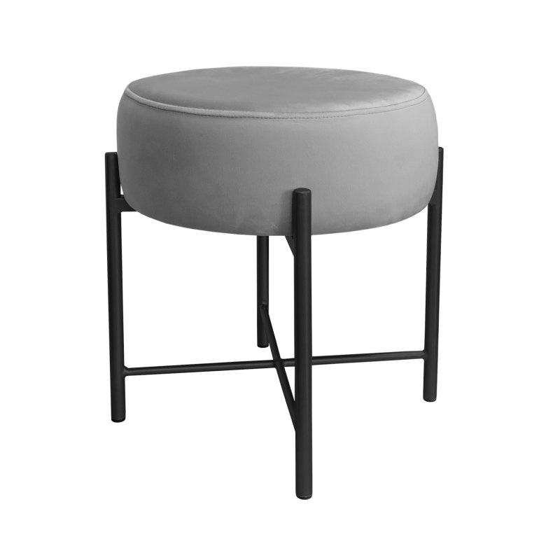 Taboret Pola tkanina Welur stelaż metalowy STOŁEK LOFT