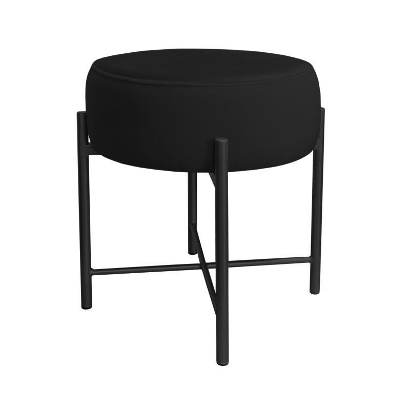 Taboret Pola tkanina Welur stelaż metalowy STOŁEK LOFT