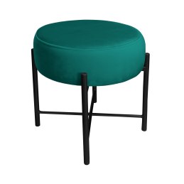 Taboret Pola tkanina Welur stelaż metalowy STOŁEK LOFT