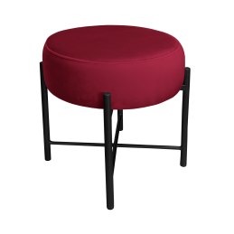 Taboret Pola tkanina Welur stelaż metalowy STOŁEK LOFT