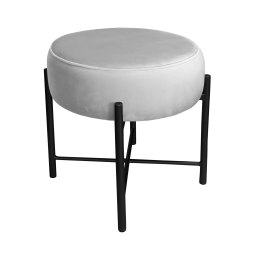 Taboret Pola tkanina Welur stelaż metalowy STOŁEK LOFT