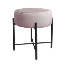 Taboret Pola tkanina Welur stelaż metalowy STOŁEK LOFT