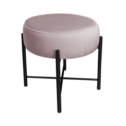 Taboret Pola tkanina Welur stelaż metalowy STOŁEK LOFT