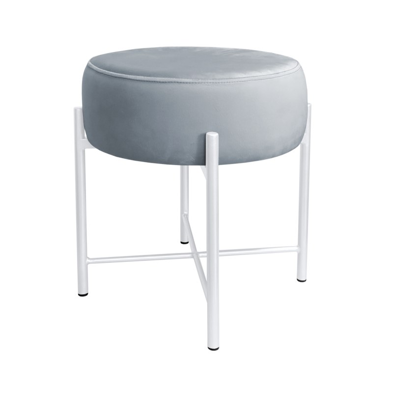 Taboret Pola tkanina Welur stelaż metalowy STOŁEK LOFT