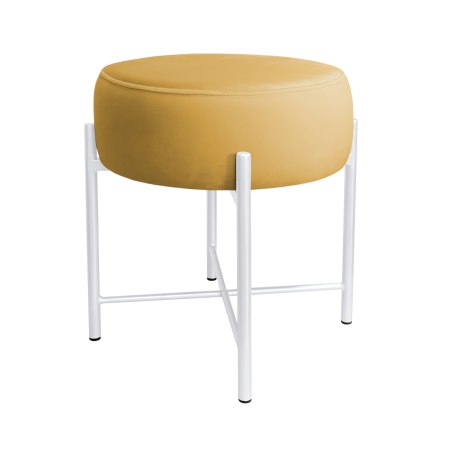 Taboret Pola tkanina Welur stelaż metalowy STOŁEK LOFT