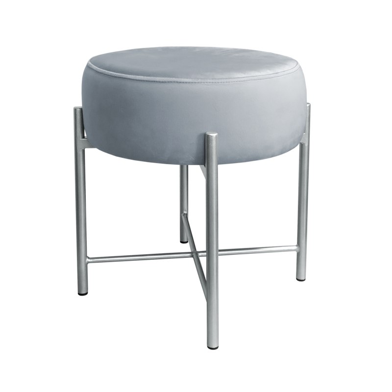 Taboret Pola tkanina Welur stelaż metalowy STOŁEK LOFT