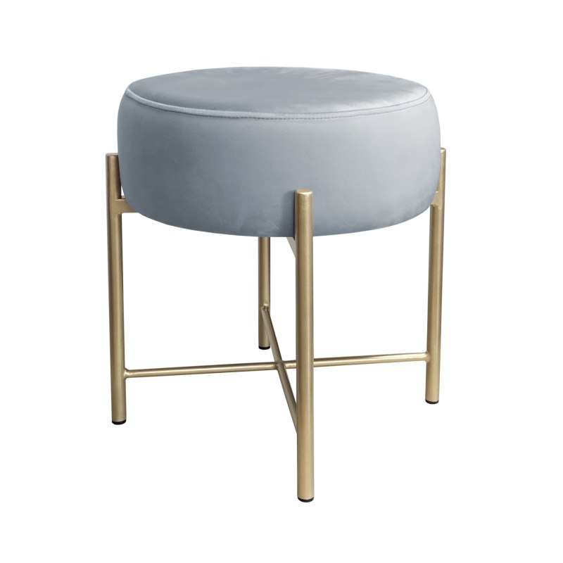 Taboret Pola tkanina Welur stelaż metalowy STOŁEK LOFT