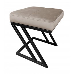 Pufa ZETA LOFT MG09 szary beż z metalowym stelażem