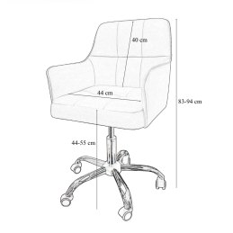 Fotel obrotowy PIANO tkanina Vega krzesło biurowe