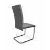 Zestaw 4 krzeseł Lotus na płozach chromowanych szara eco skóra – nowoczesne, wygodne