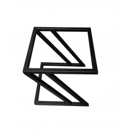 Pufa ZETA LOFT MG19 czarna - Velvet, metalowy stelaż