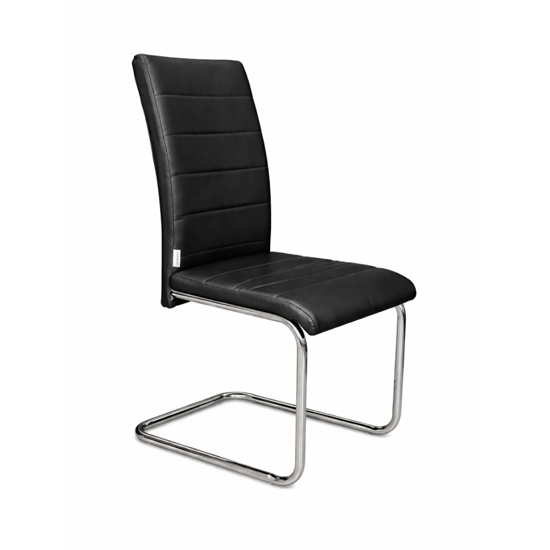 Krzesło Lotus na płozach chromowanych tkanina eco skóra – nowoczesne, wygodne