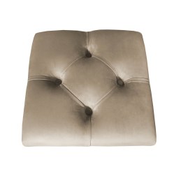 Pufa CHESTERFIELD tkanina Welur loft ławka podnóżek metal