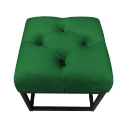 Pufa CHESTERFIELD tkanina Welur loft ławka podnóżek metal
