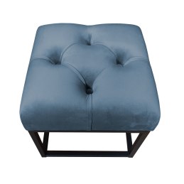 Pufa CHESTERFIELD tkanina Welur loft ławka podnóżek metal