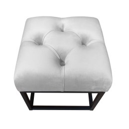 Pufa CHESTERFIELD tkanina Welur loft ławka podnóżek metal