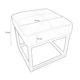 Pufa MAX welur z metalową podstawą