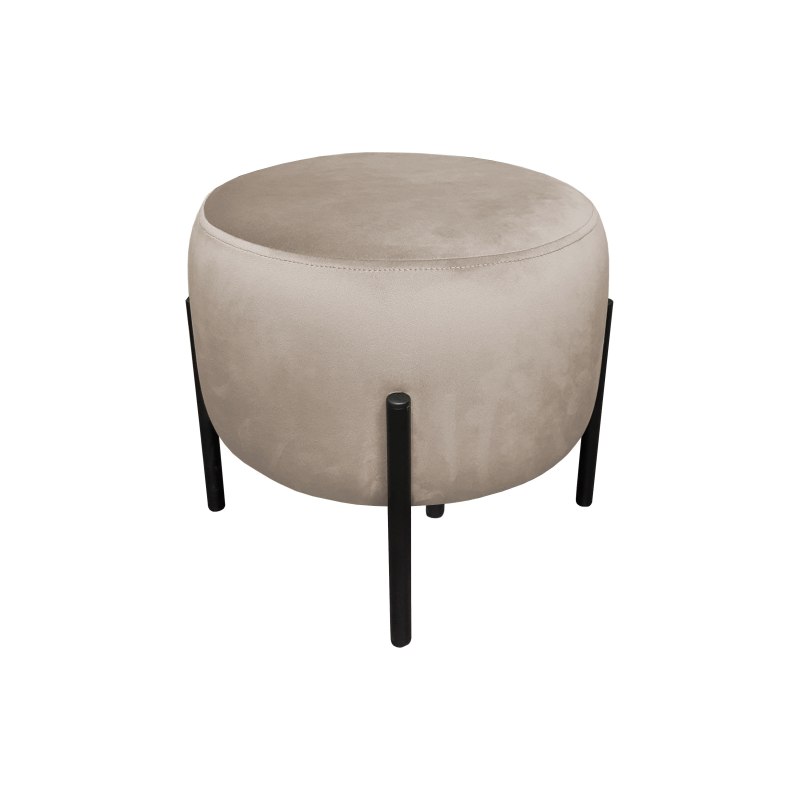 Pufa OLA loft ławka podnóżek metal