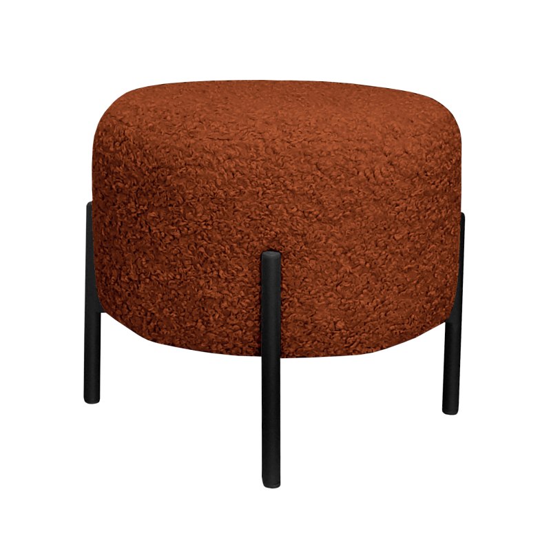 Pufa OLA loft ławka podnóżek metal