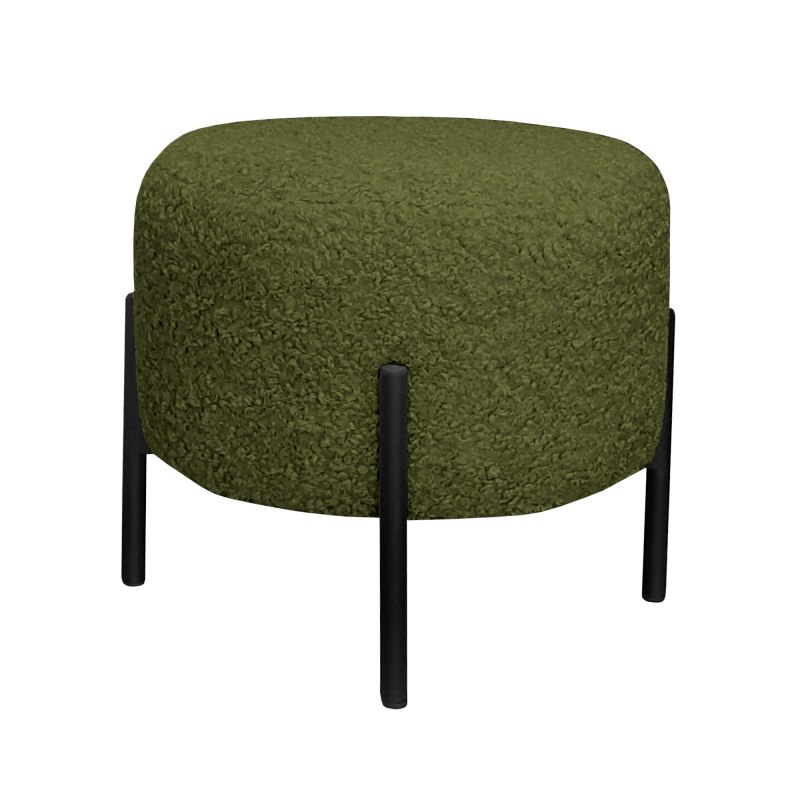 Pufa OLA loft ławka podnóżek metal