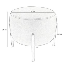 Pufa OLA loft ławka podnóżek metal