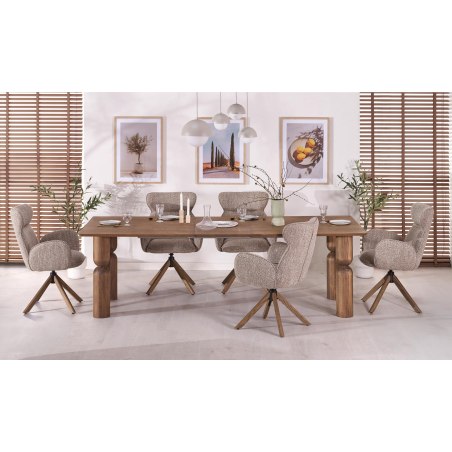 Stół rozkładany MELTON – jasny orzech, 200–300 cm