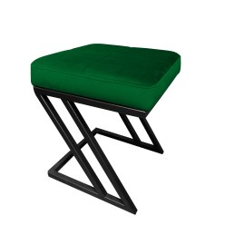 Pufa ZETA tkanina Welur loft ławka podnóżek metal