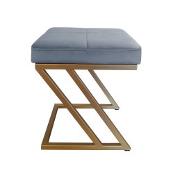 Pufa ZETA tkanina Welur loft ławka podnóżek metal