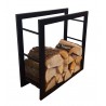 Stojak na drewno kominkowe 60x60 LOFT czarny
