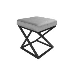 Pufa ZOA tkanina Welur loft ławka podnóżek metal