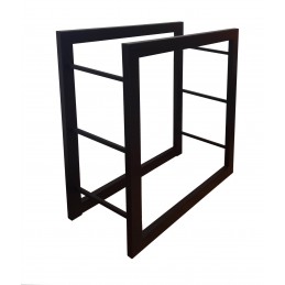 Stojak na drewno kominkowe 60x60 LOFT czarny