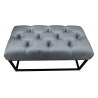 Ławka CHESTERFIELD tkanina Welur loft ławka metal