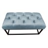 Ławka CHESTERFIELD tkanina Welur loft ławka metal